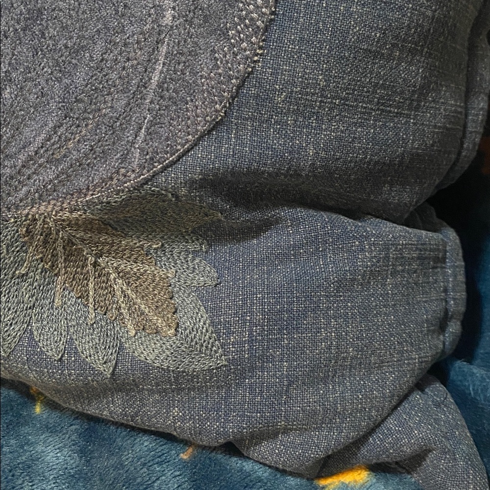 EUC HEARTH & HAND Denim Fall Velvety Pumpkin VTG Wash Decorative Pillow - Picture 2 of 7